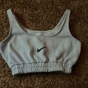blue nike crop tank